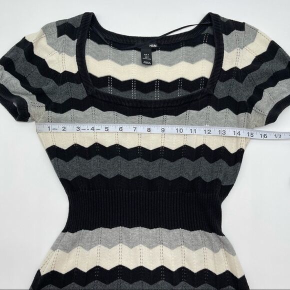 H&M Striped Knit Dress SMALL - Picture 14 of 16